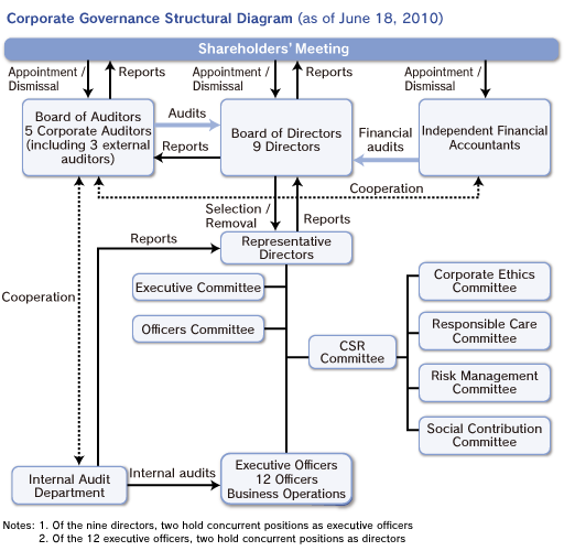 Corporate Governance Structural Diagram (as of June 18, 2010)