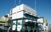 Dried-synthetic rubber waste incinerators at the Chiba Plant