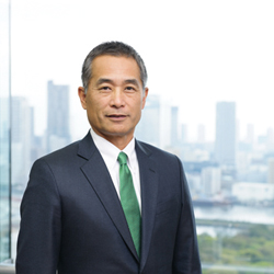 Representative Director and President Mitsunobu Koshiba