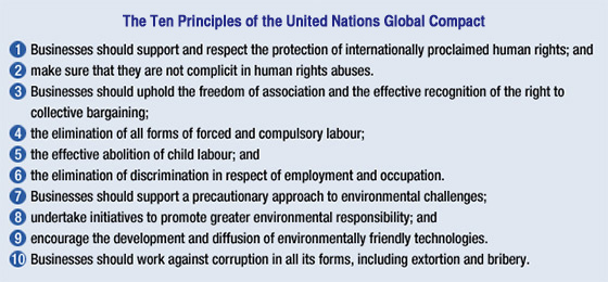 The Ten Principles of the United Nations Global Compact