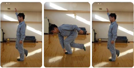 Example of accidental fall prevention exercises