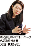 河野真理子氏 株式会社キャリアネットワーク代表取締役会長