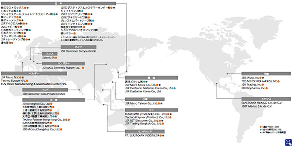 JSRグループ会社マップ
