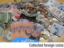 Collected foreign coins