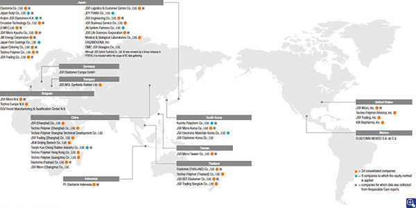 JSR Group Companies Map