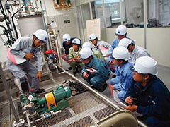 Practice operation in the miniature plant