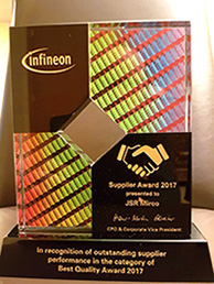 The trophy awarded to JSR Micro N.V.