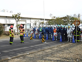General disaster drill conducted jointly by plants and offices in the Kashima District (JSR, Japan Butyl, and Kraton JSR Elastomers)