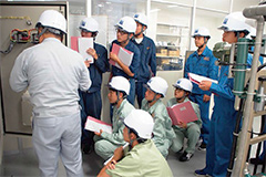 Practice operation in the miniature plant