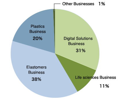 Sales ratios by business segment (FY2019)