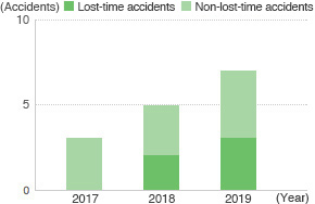 Number of Workplace Accidents (Domestic Group Companies)