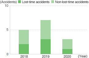 Number of Workplace Accidents (Domestic Group Companies)