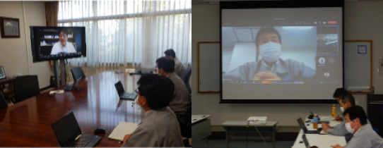 監査の様子 (左:千葉工場 右:鹿島工場)の写真