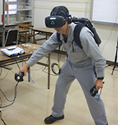 VR体感教育の様子の写真