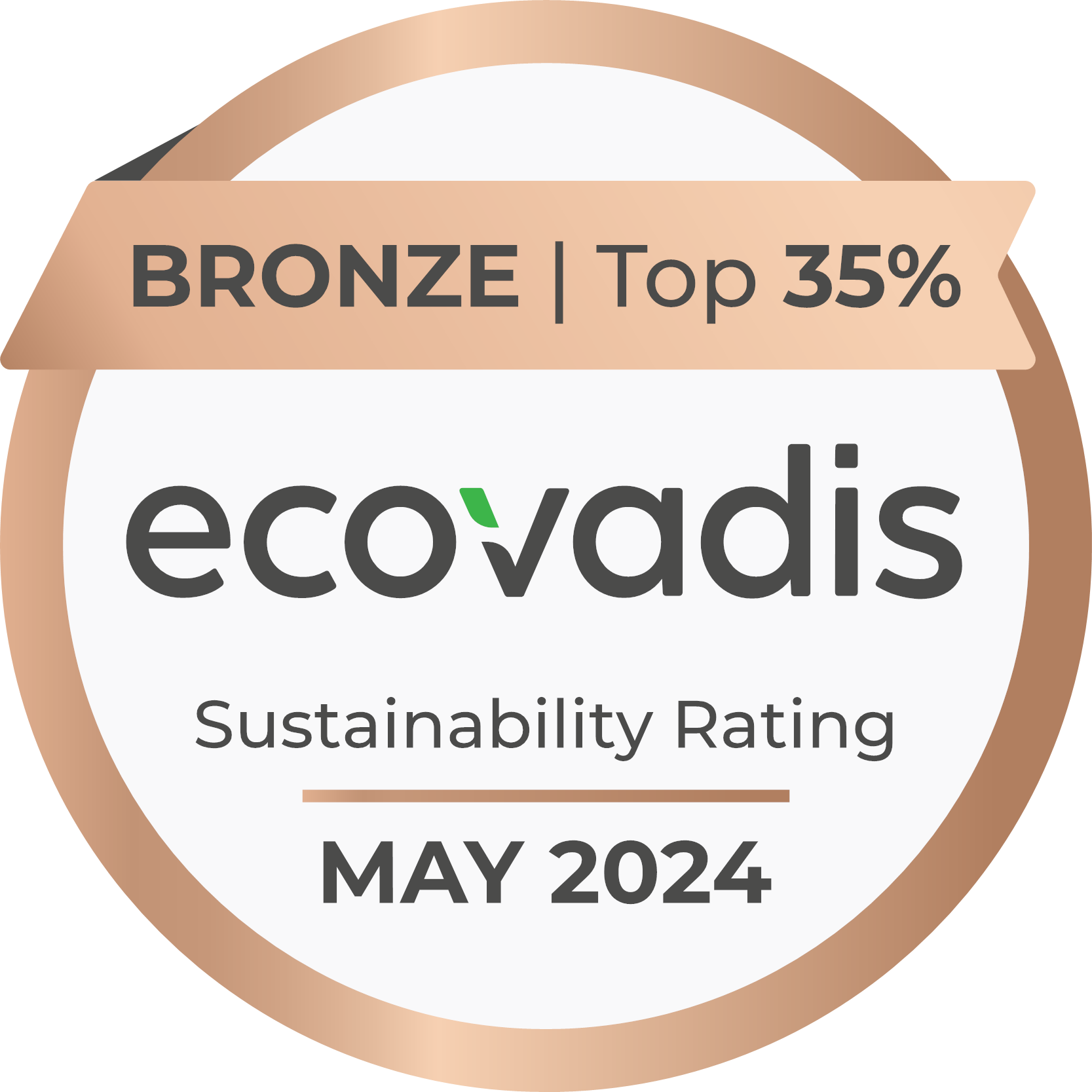 “Ecovadis gold medal” logo